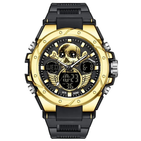 Relógio Skull display duplo - Sport Watch