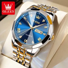 Relógio OLEVS diamante 3D