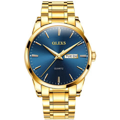 Relógio OLEVS Ouro luminoso - Aço inoxidável - jccolecction