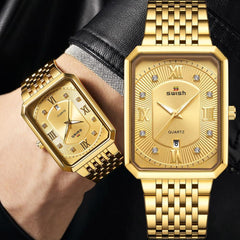 Relógio Quartzo Ouro fino - Aço inoxidável - jccolecction