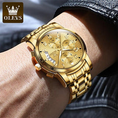 Relógio OLEVS ouro fino - Aço inoxidável (Edição limitada) 0 jccolecction 
